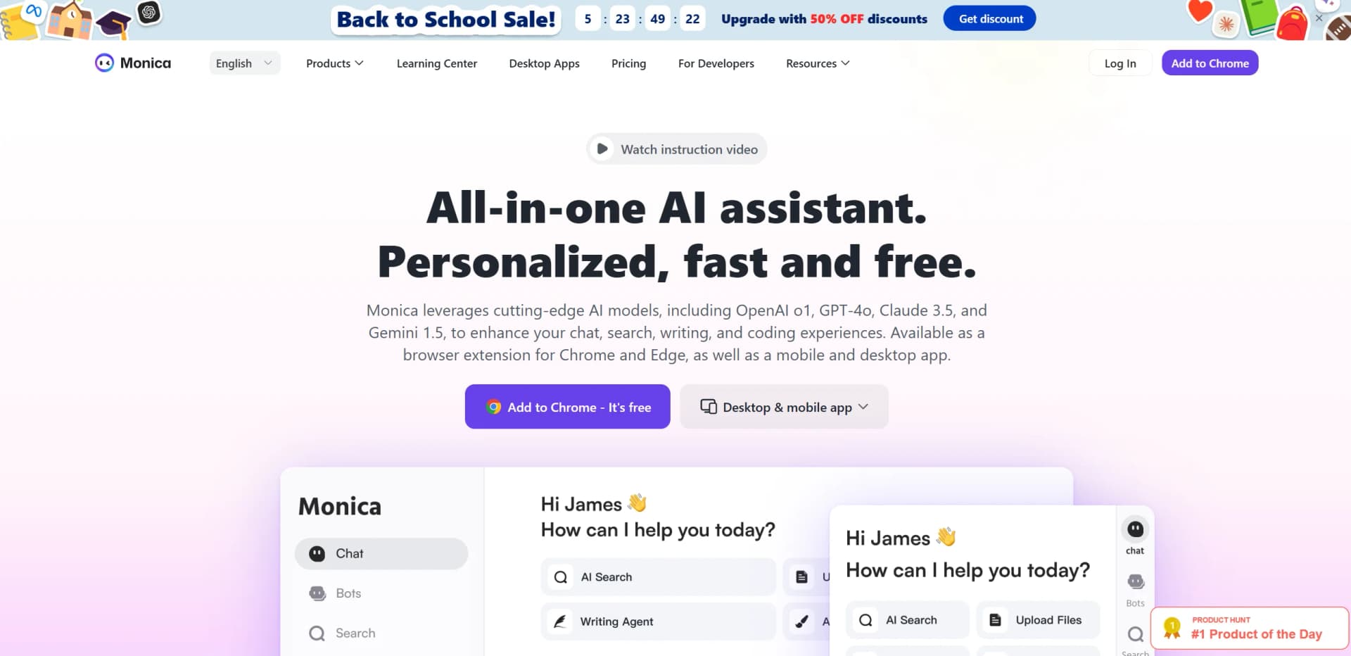 Monica screenshot
