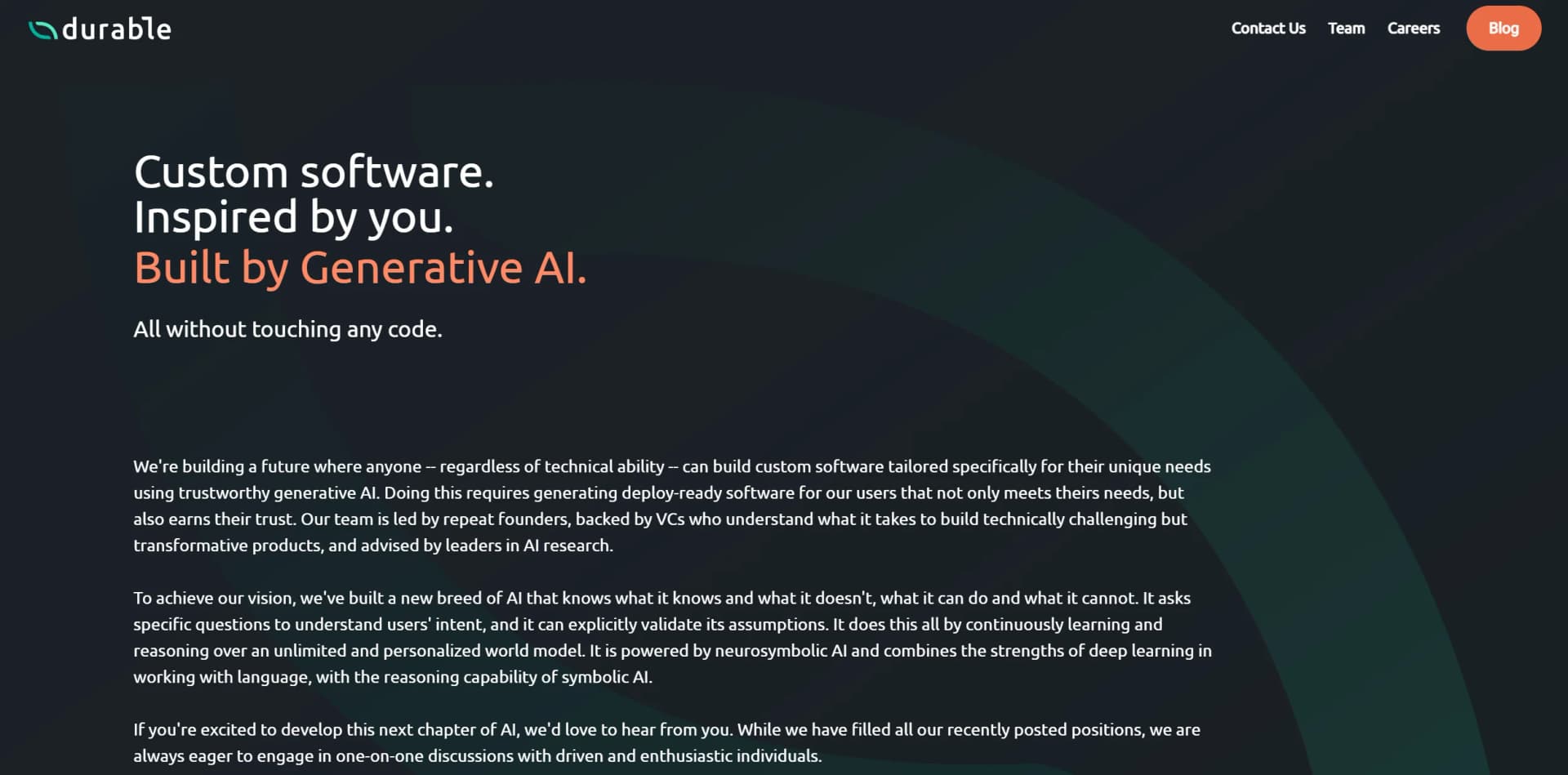 Durable AI screenshot