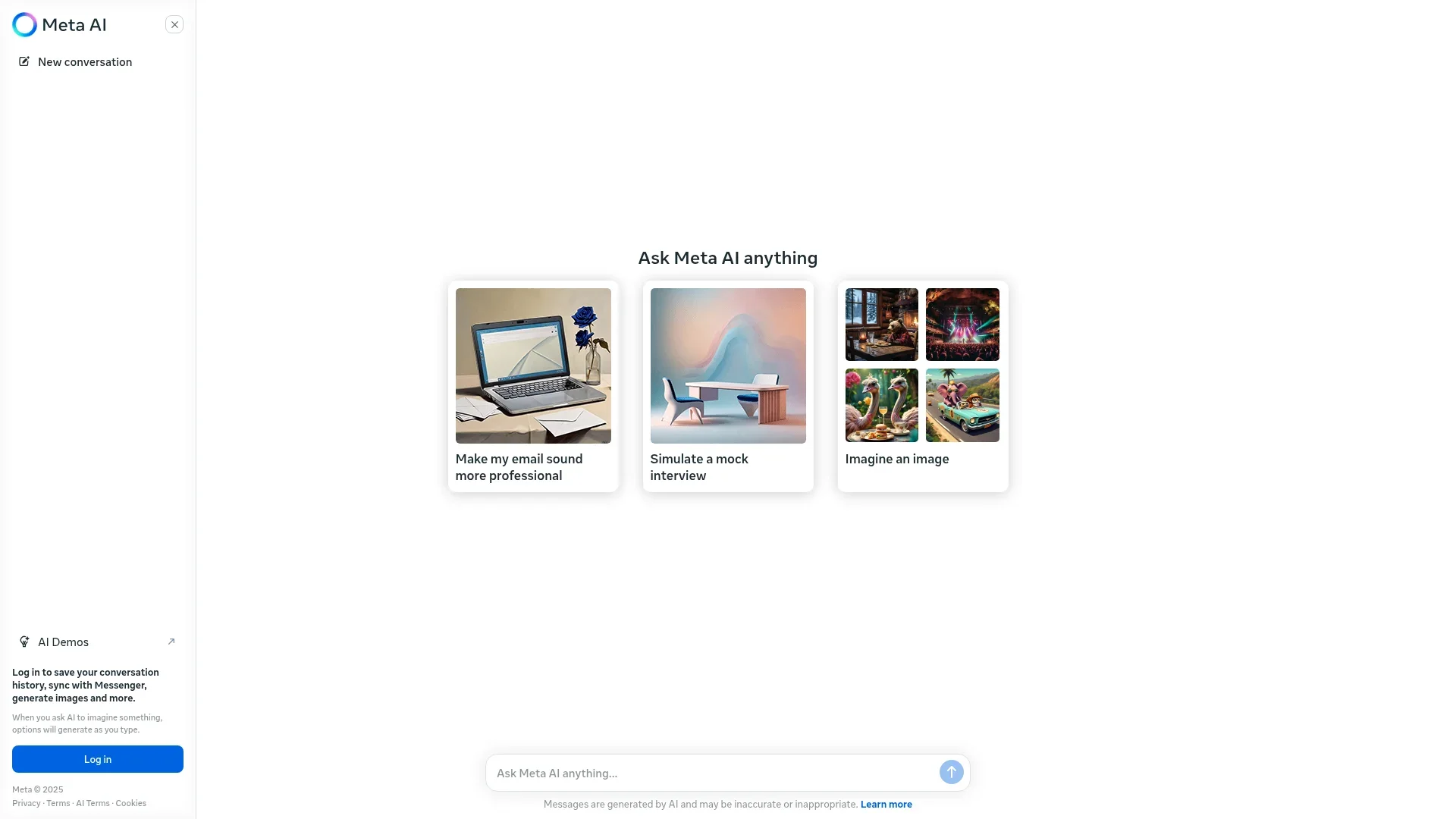 Meta AI screenshot