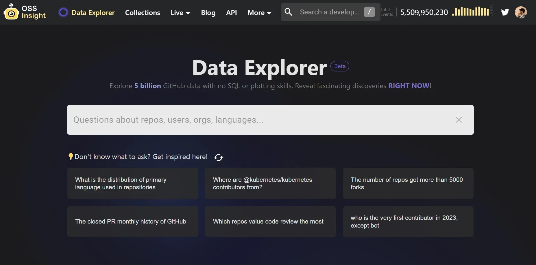 OSS Insight screenshot
