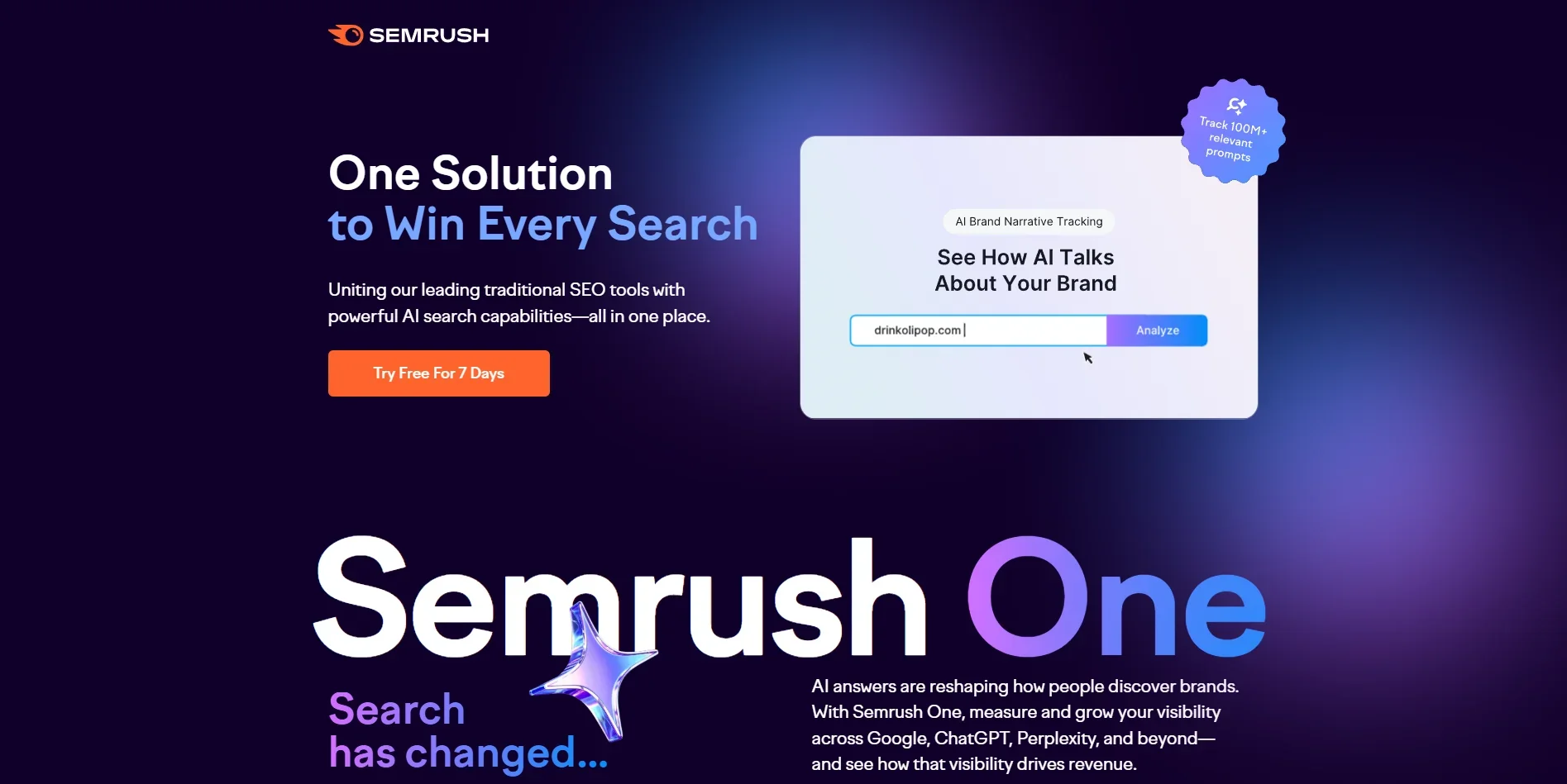 Semrush One screenshot