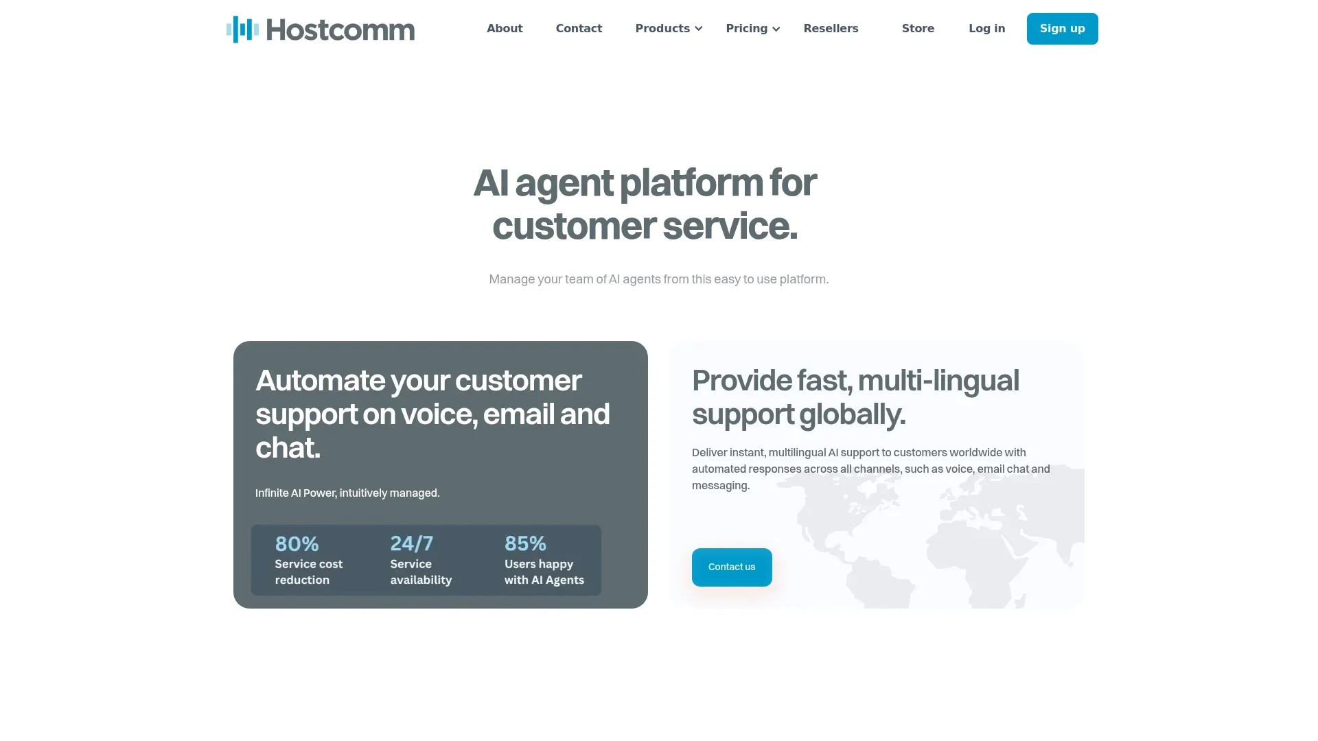 Hostcomm AI Agent screenshot