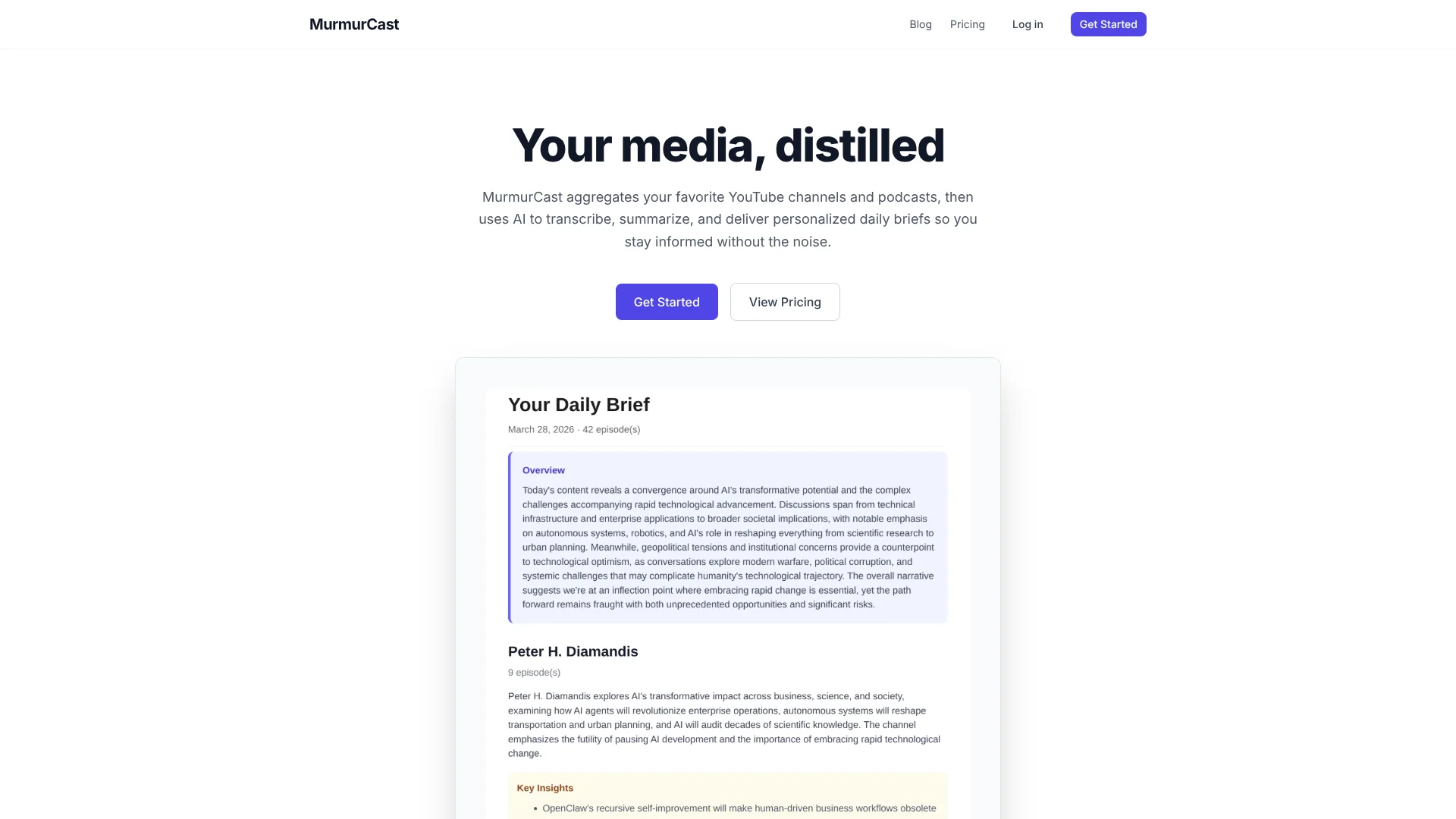 MurmurCast screenshot