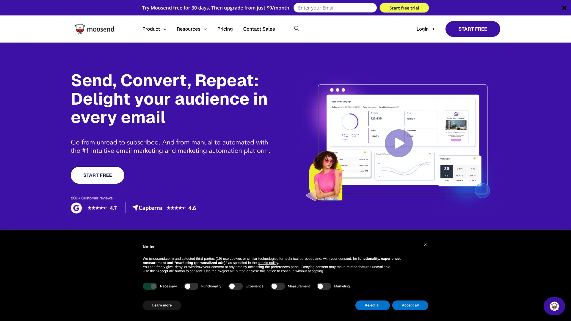 Moosend screenshot