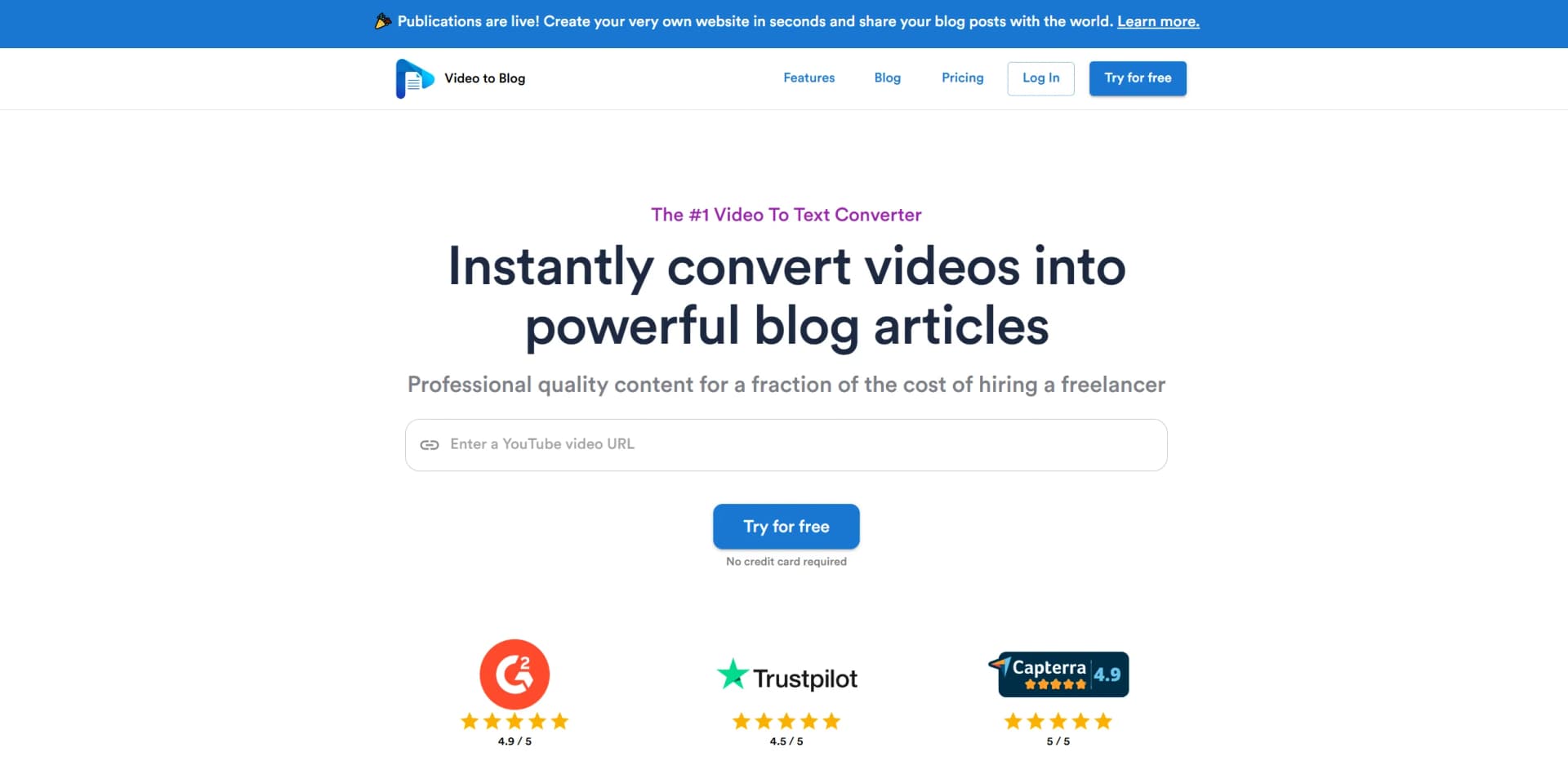 Video to Blog screenshot