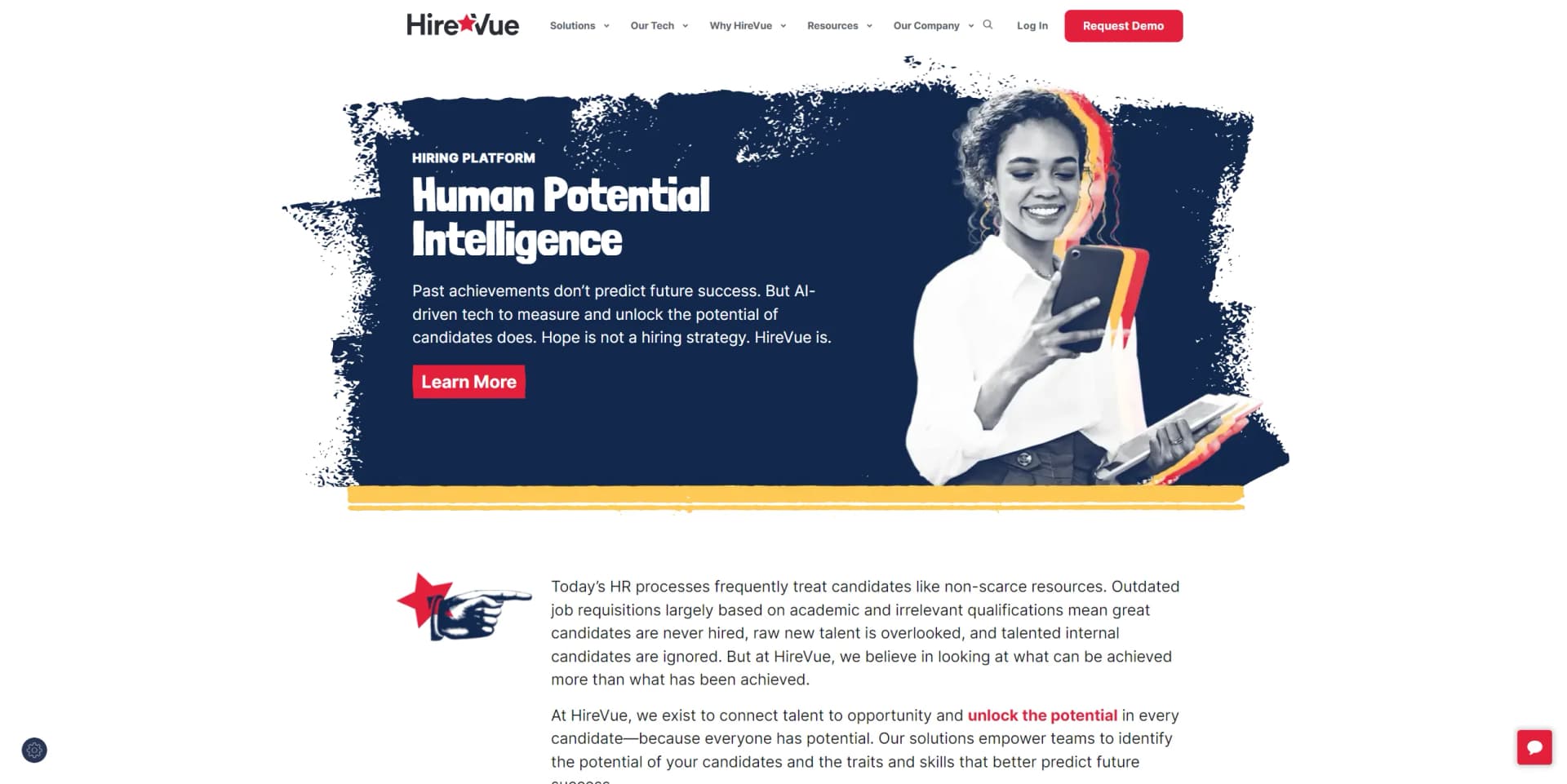 Hirevue screenshot