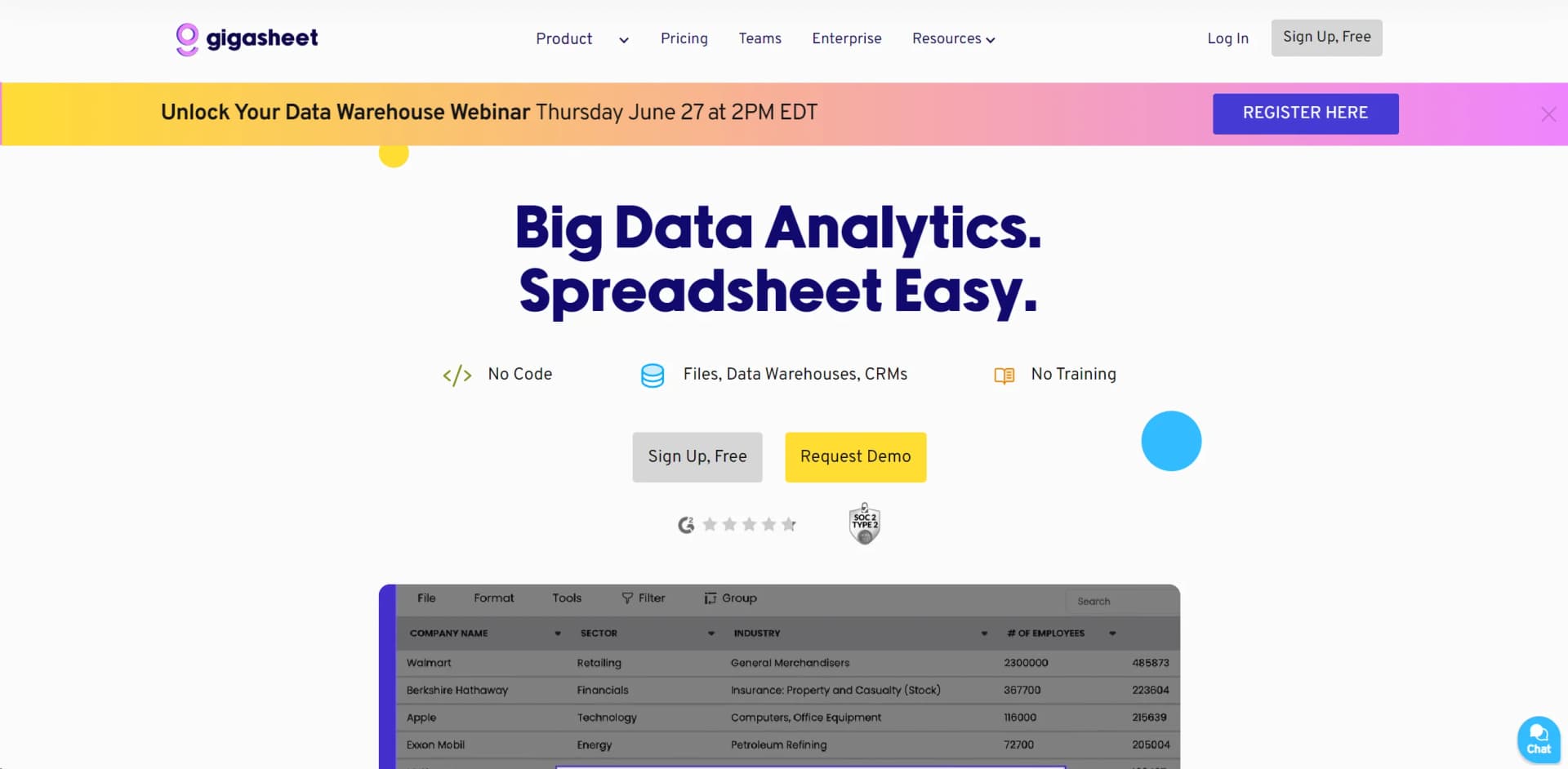 Gigasheet screenshot