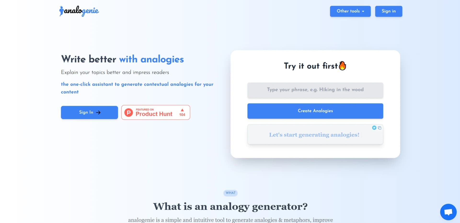 Analogenie screenshot