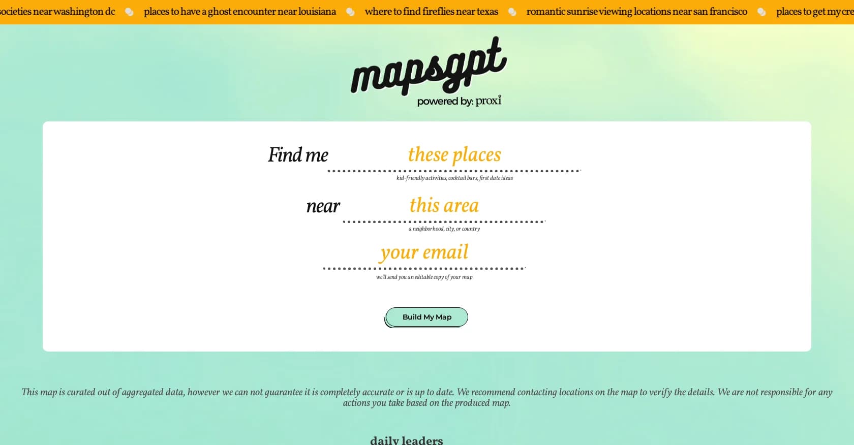 Maps GPT screenshot