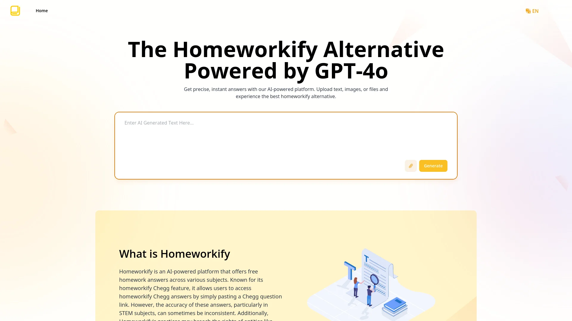 Homeworkify.im screenshot