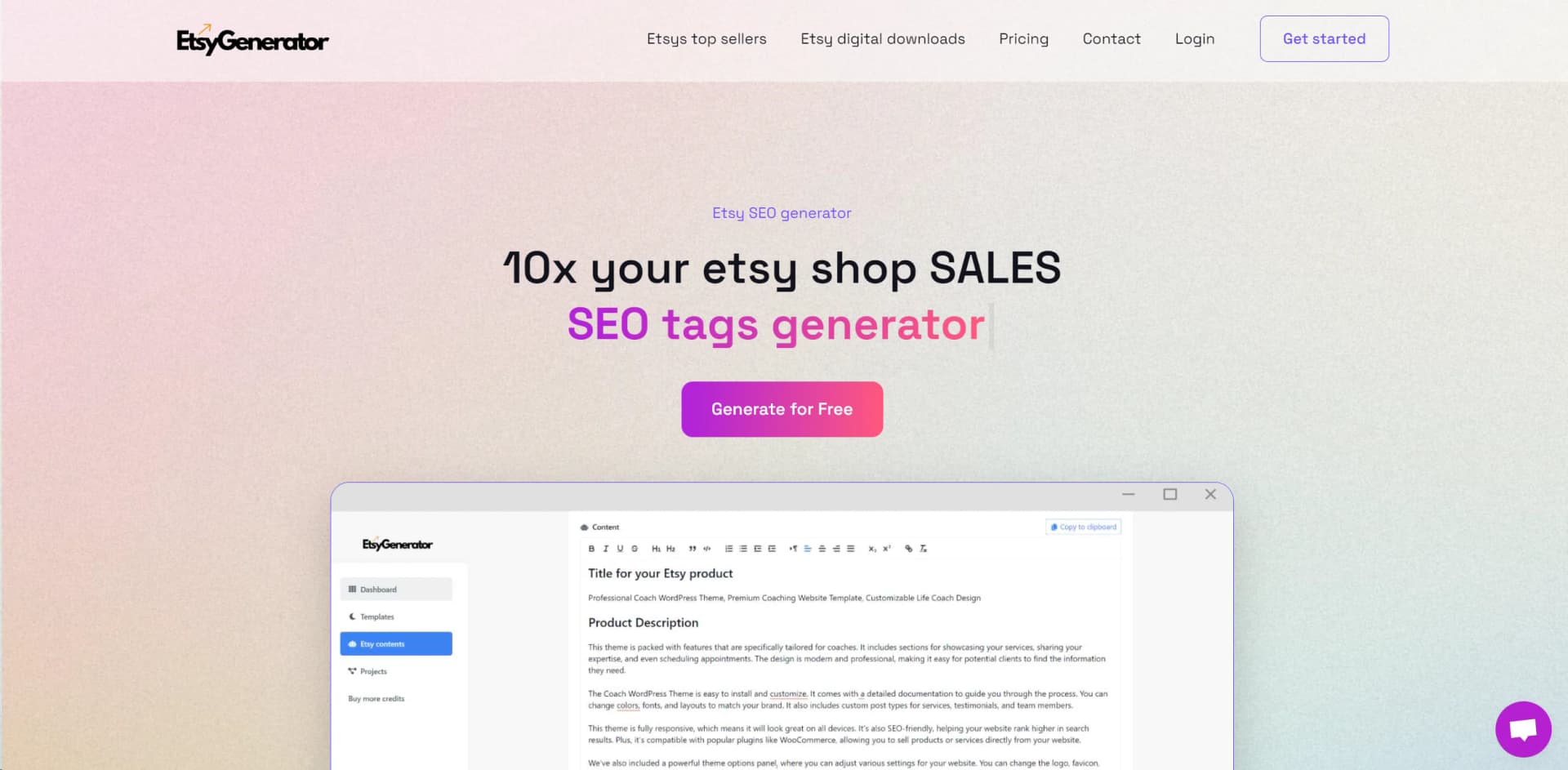 EtsyGenerator screenshot
