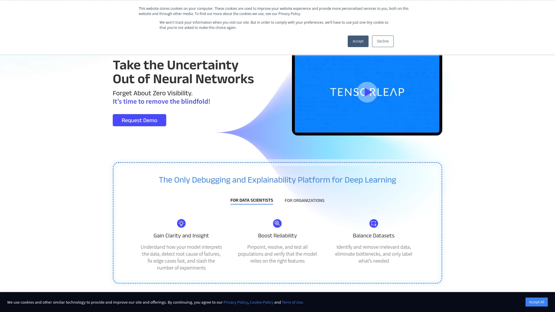 TensorLeap screenshot