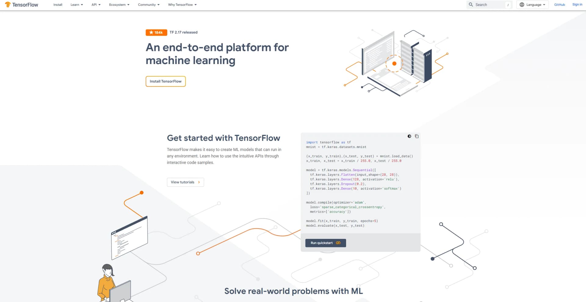 TensorFlow screenshot