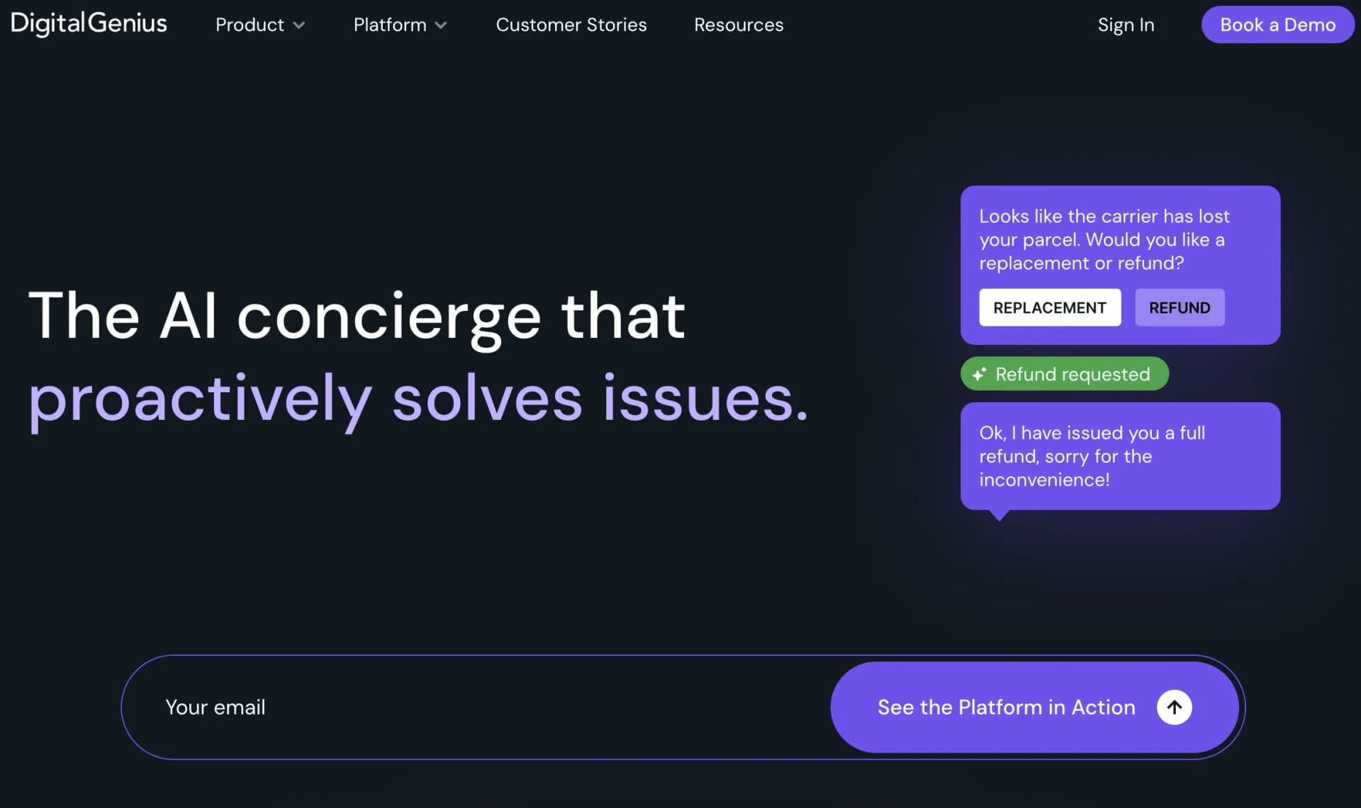 DigitalGenius screenshot
