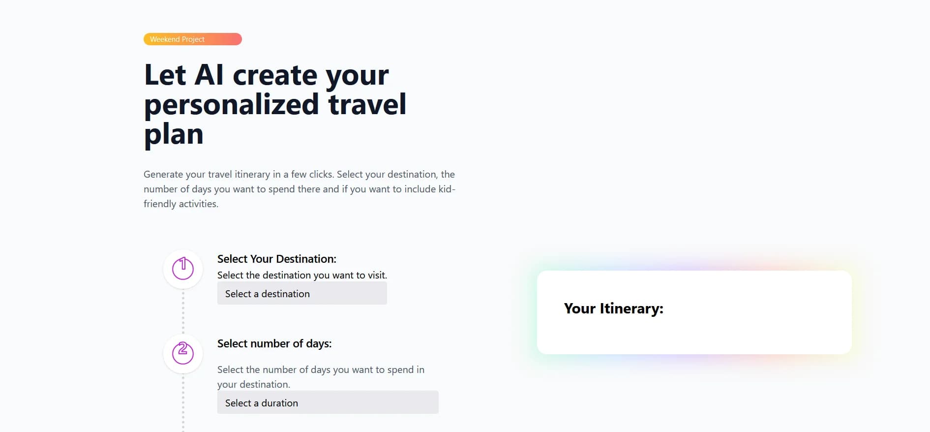 Travel Plan AI screenshot