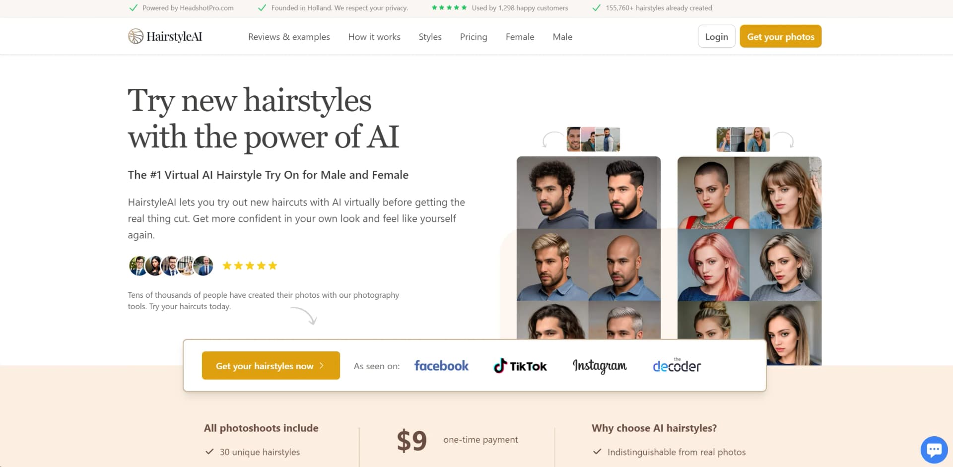 HairstyleAI screenshot