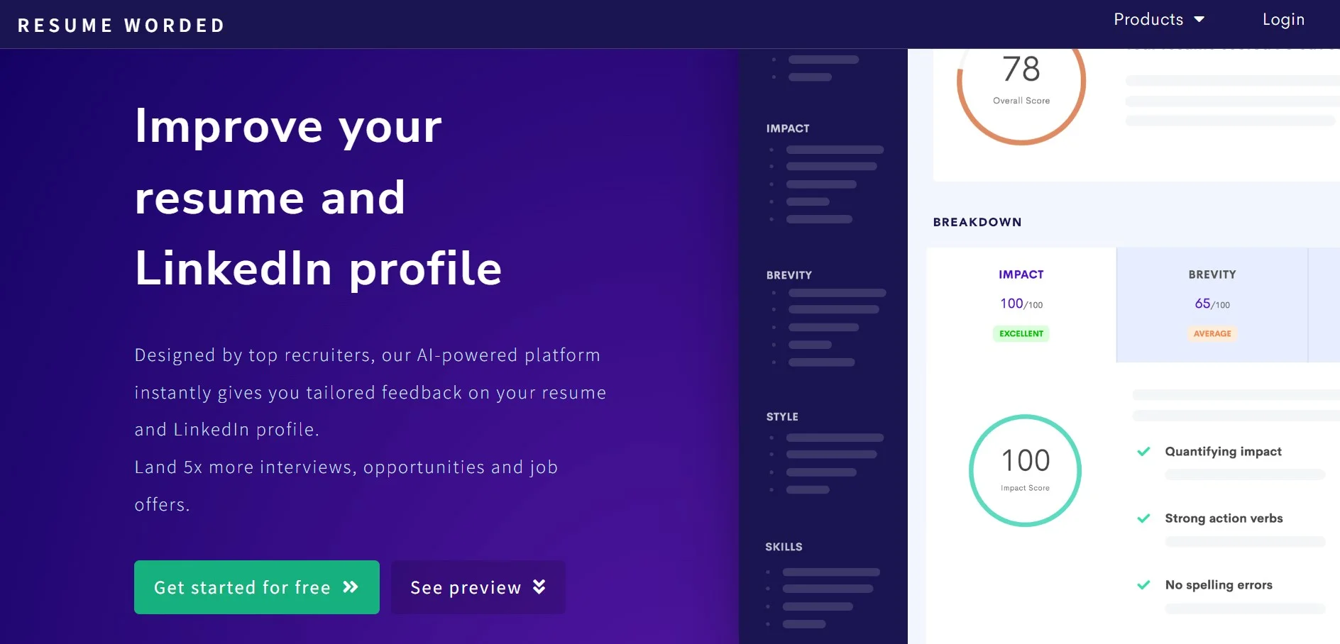 Resume Worded screenshot