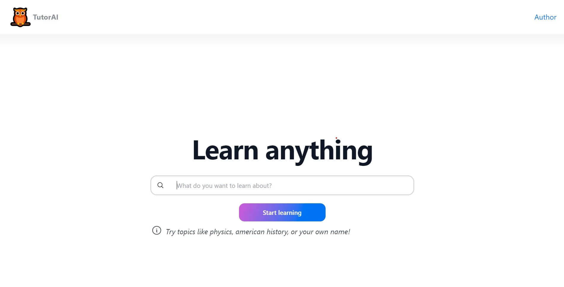 TutorAI screenshot