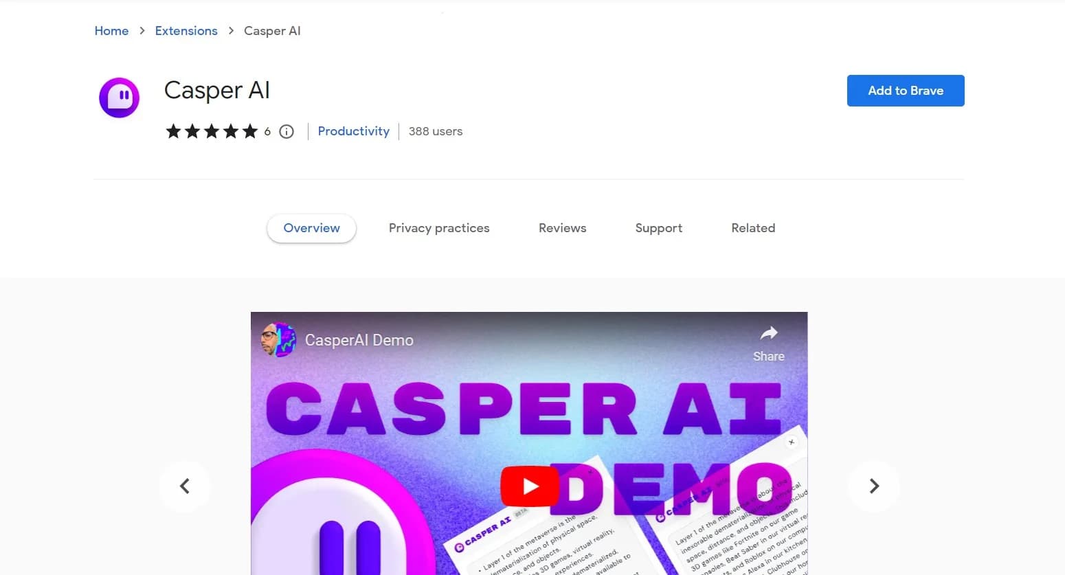 Casper AI screenshot