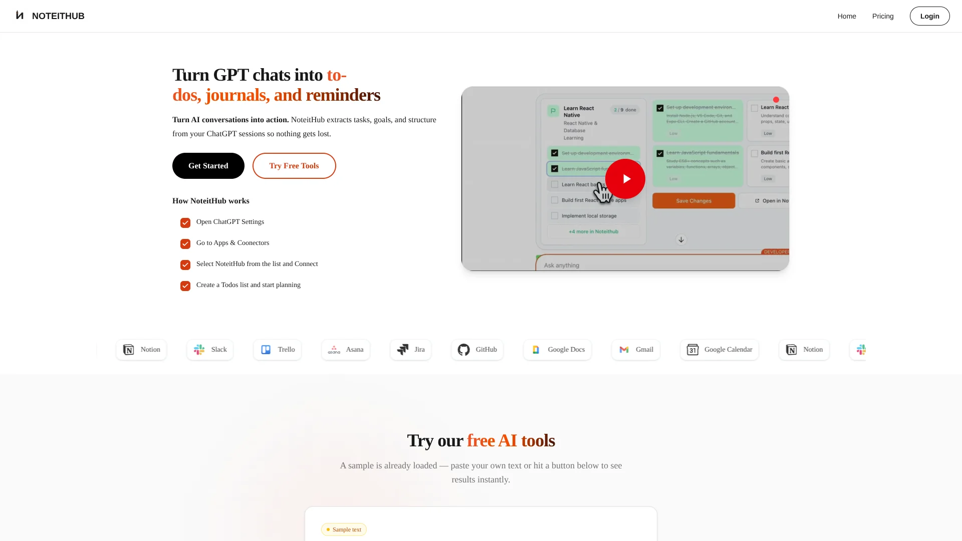 Noteithub screenshot