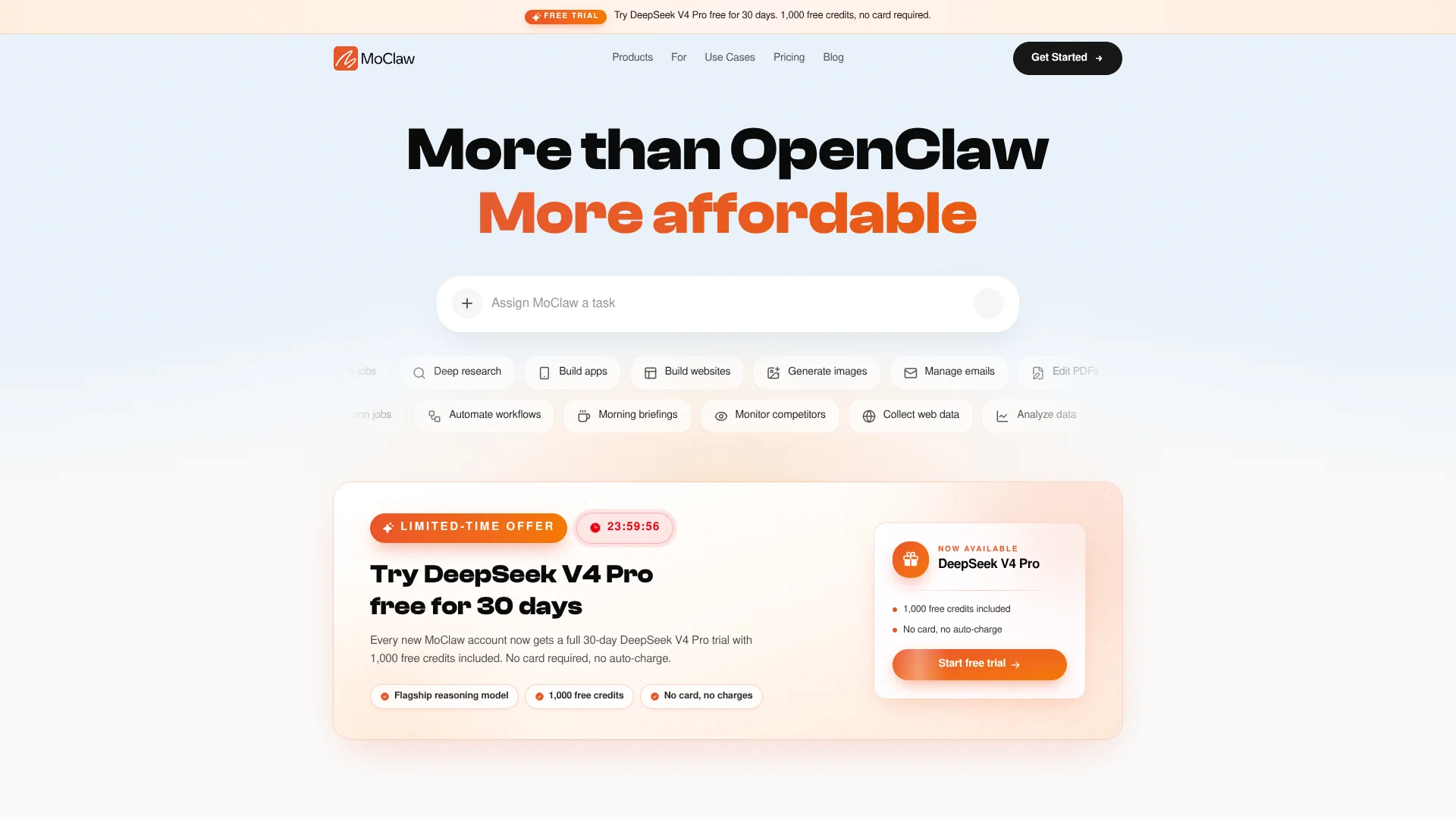 MoClaw screenshot
