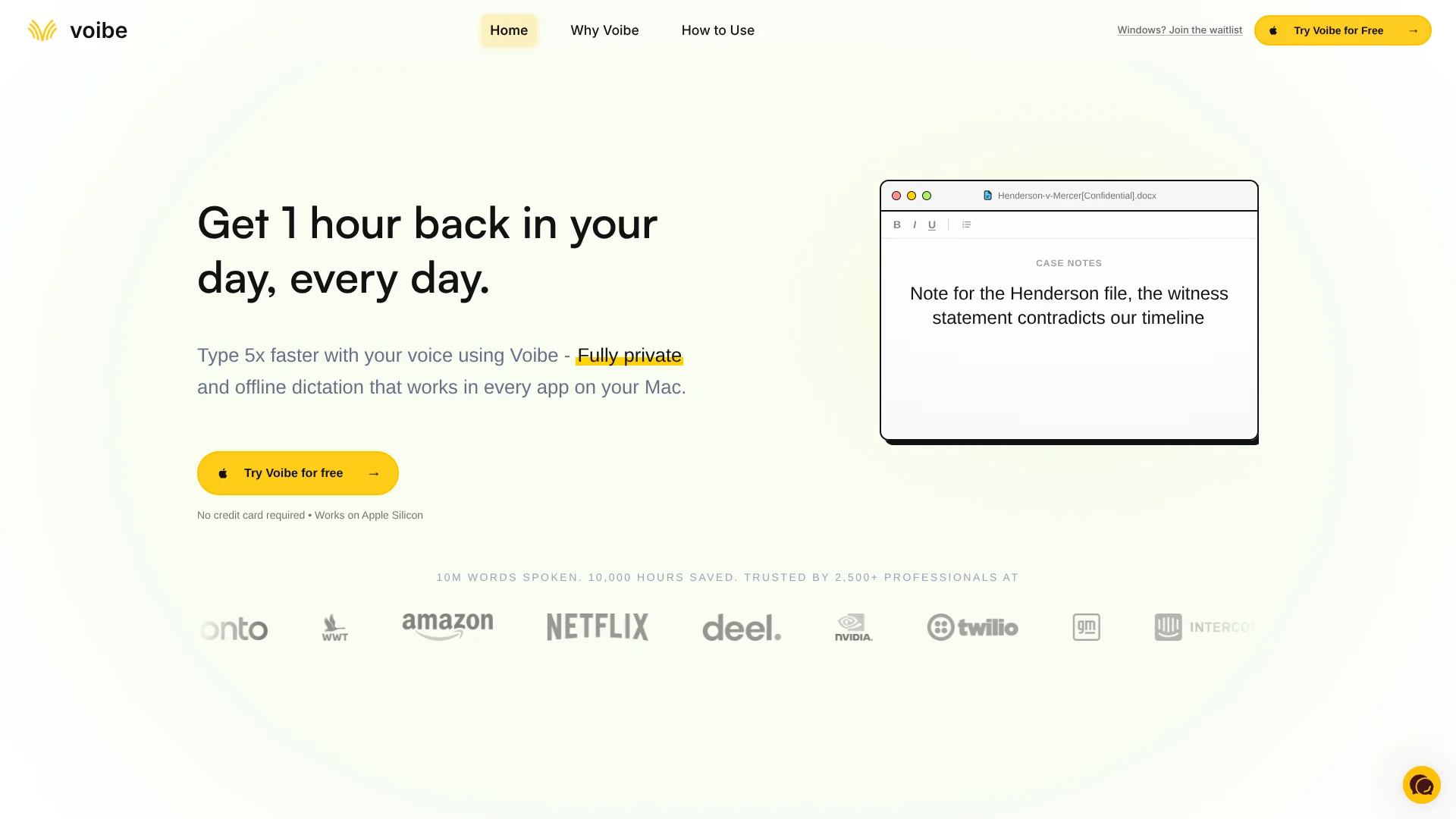 Voibe screenshot