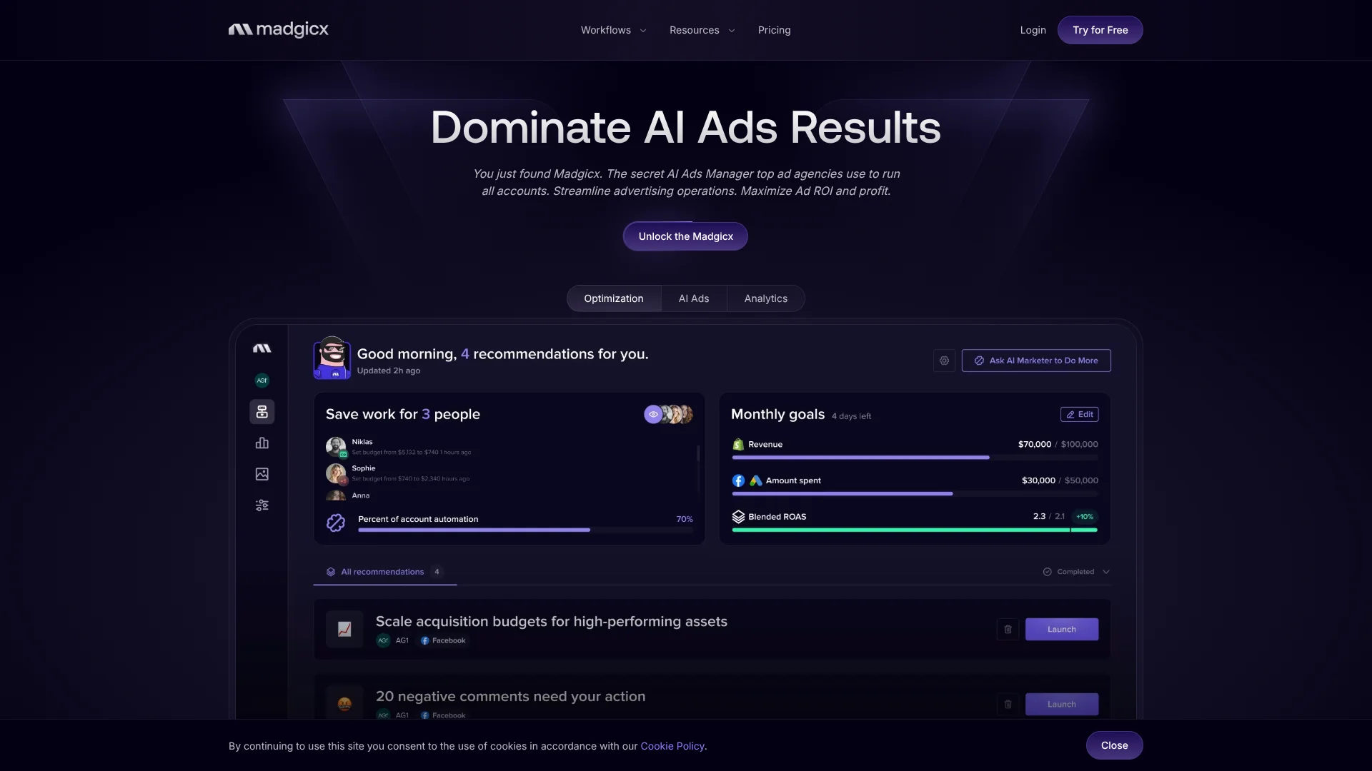 Madgicx screenshot