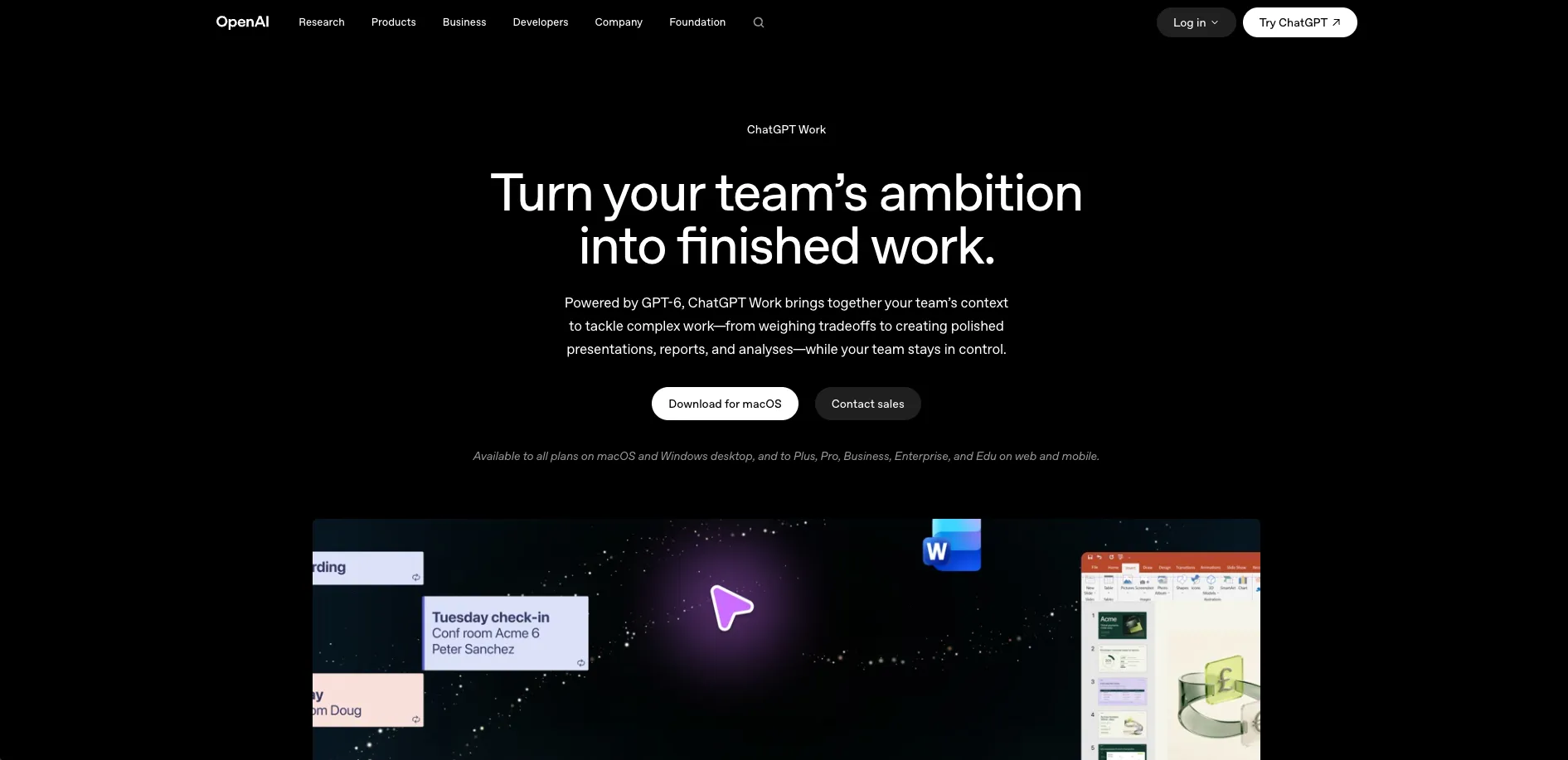 ChatGPT Work screenshot