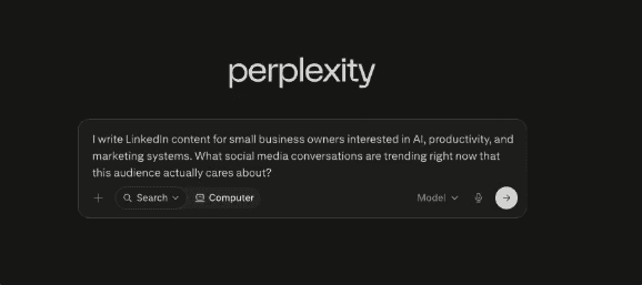 Newsletter preview image for: Stop Scrolling, Let Perplexity Find Your Content Ideas
