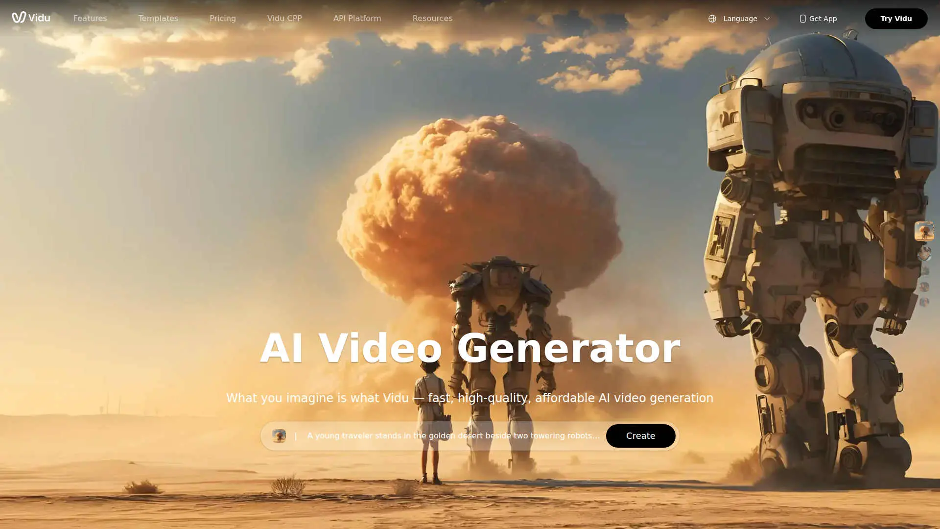 Vidu AI screenshot