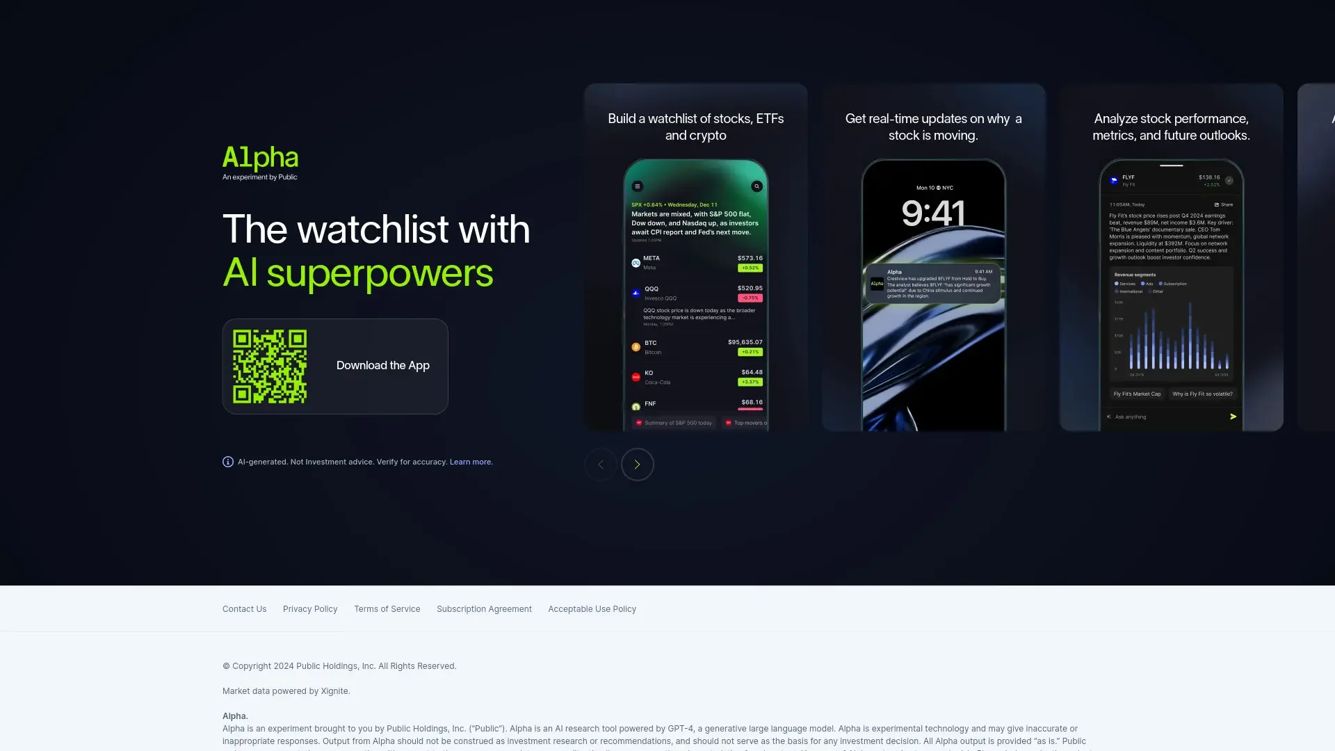 Alpha screenshot