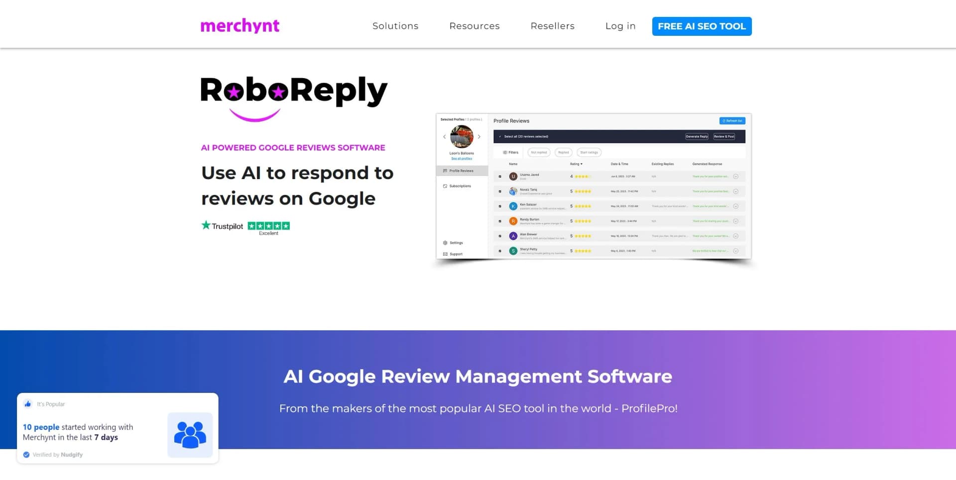 RoboReply screenshot