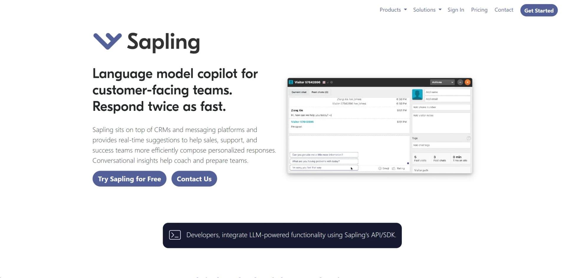 Sapling screenshot