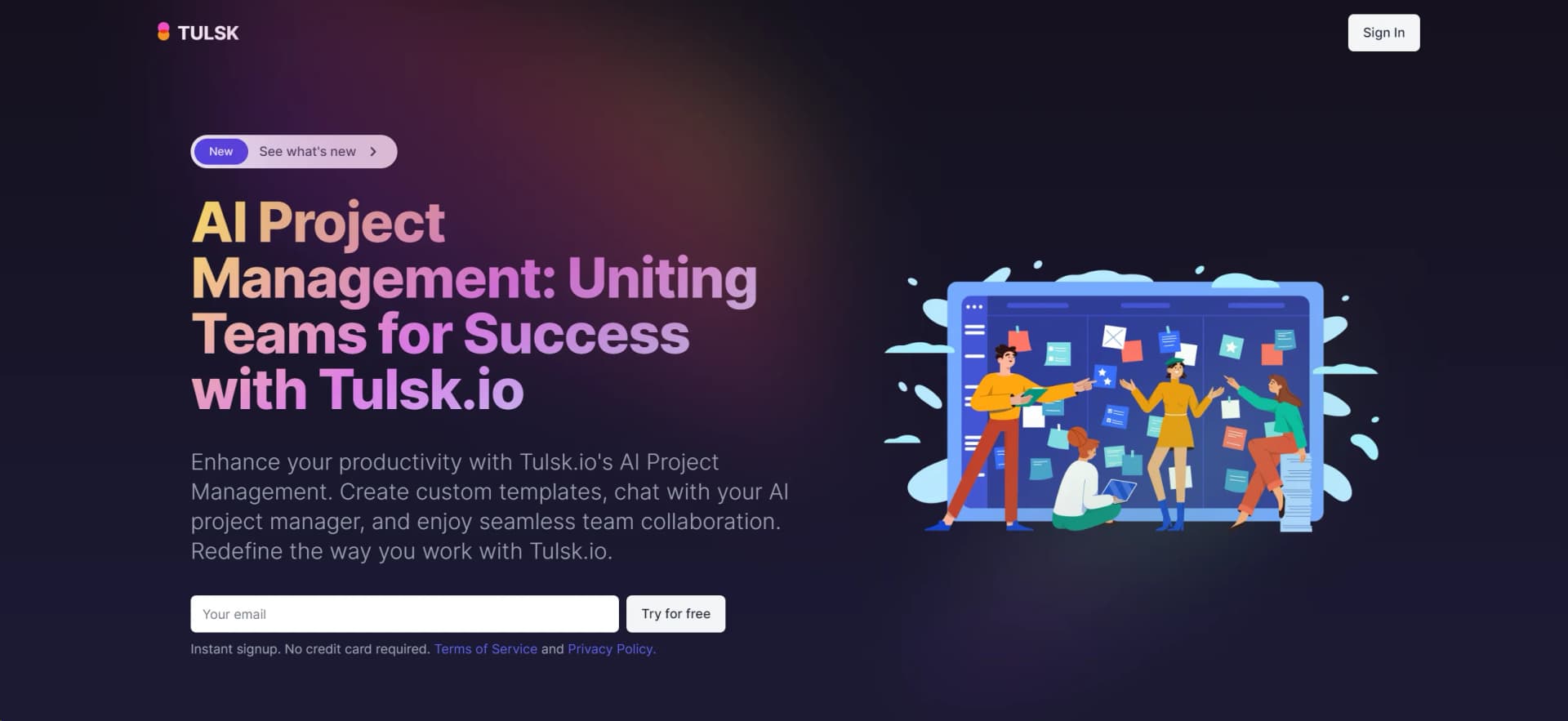 Tulsk.io screenshot