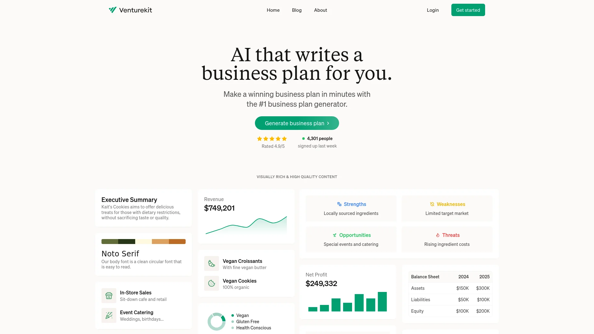 Venturekit screenshot