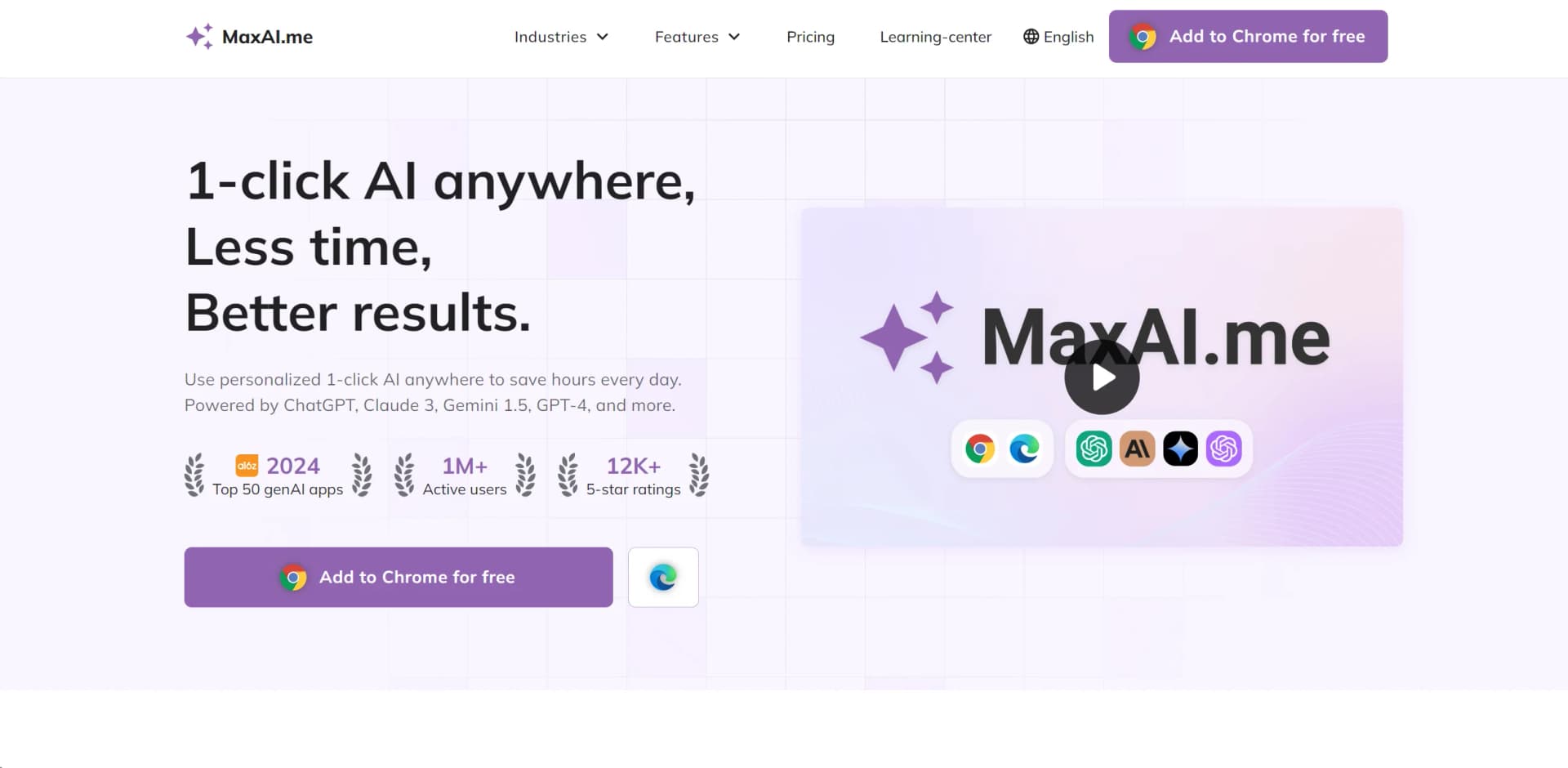 MaxAI.me screenshot