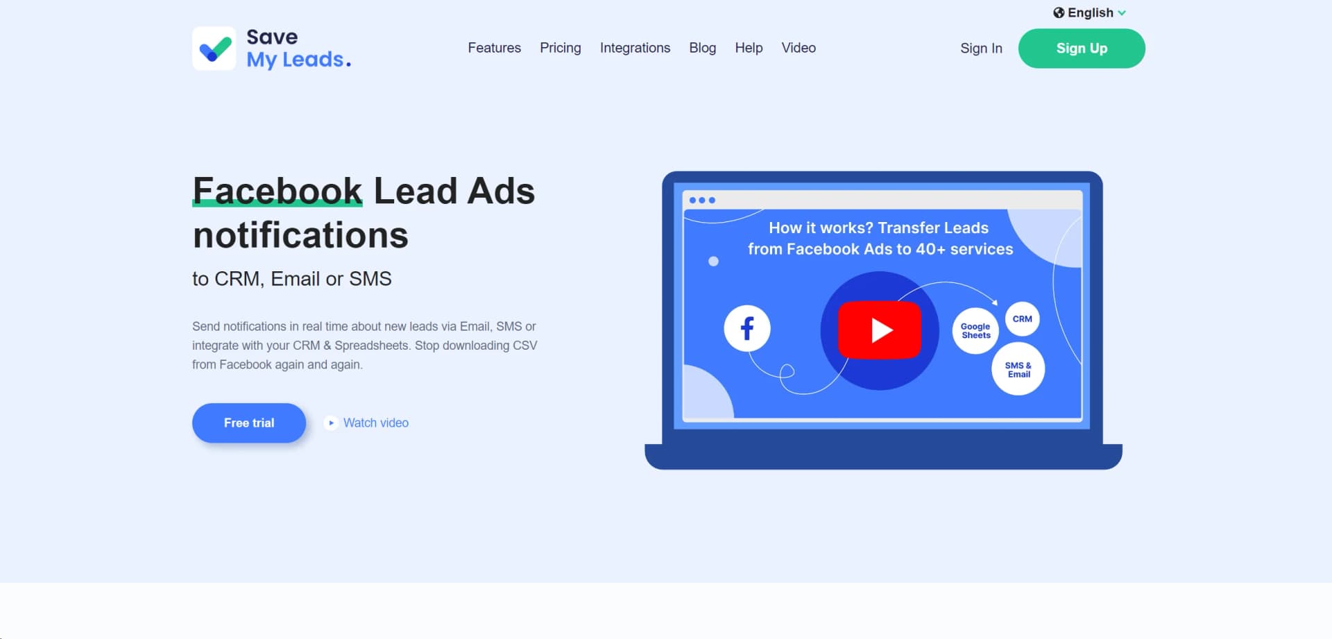 SaveMyLeads screenshot