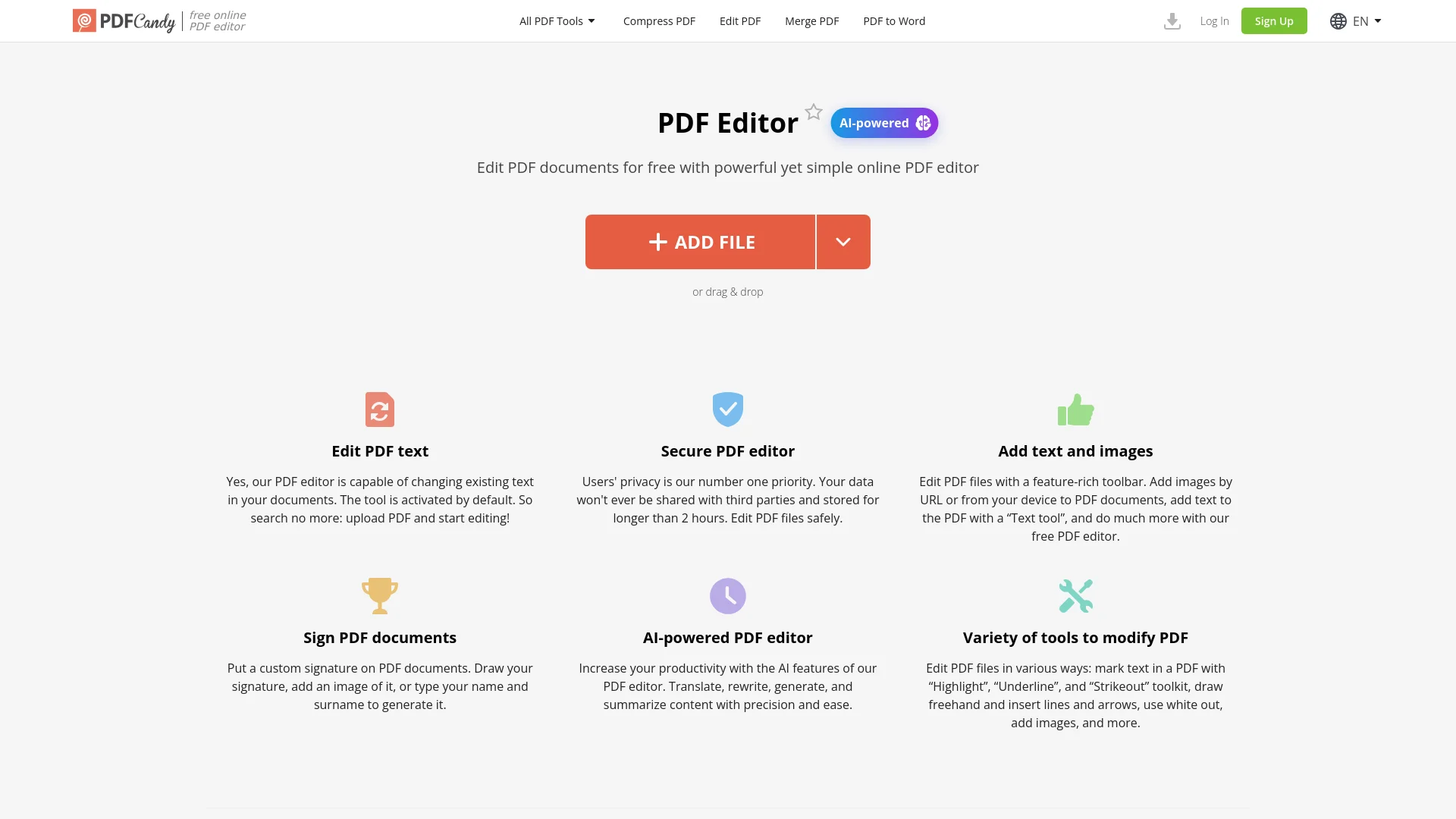 PDF Editor screenshot