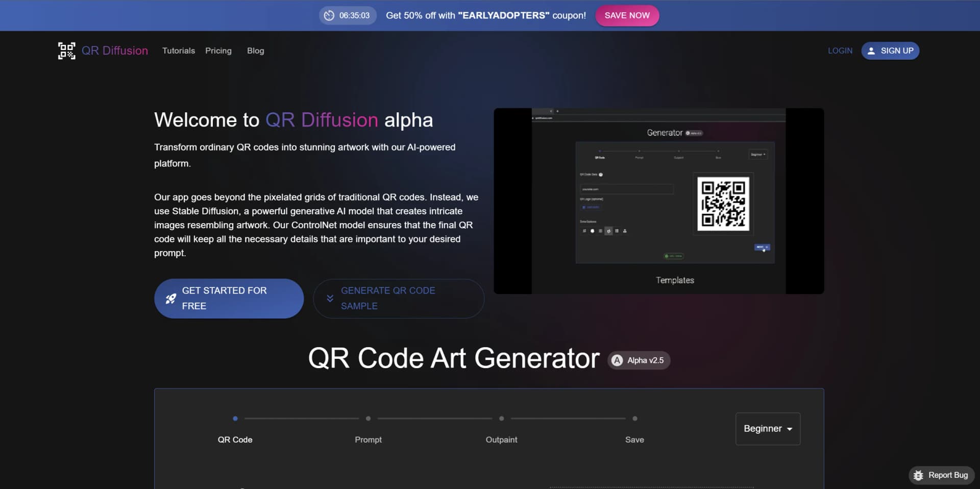 QR Diffusion screenshot