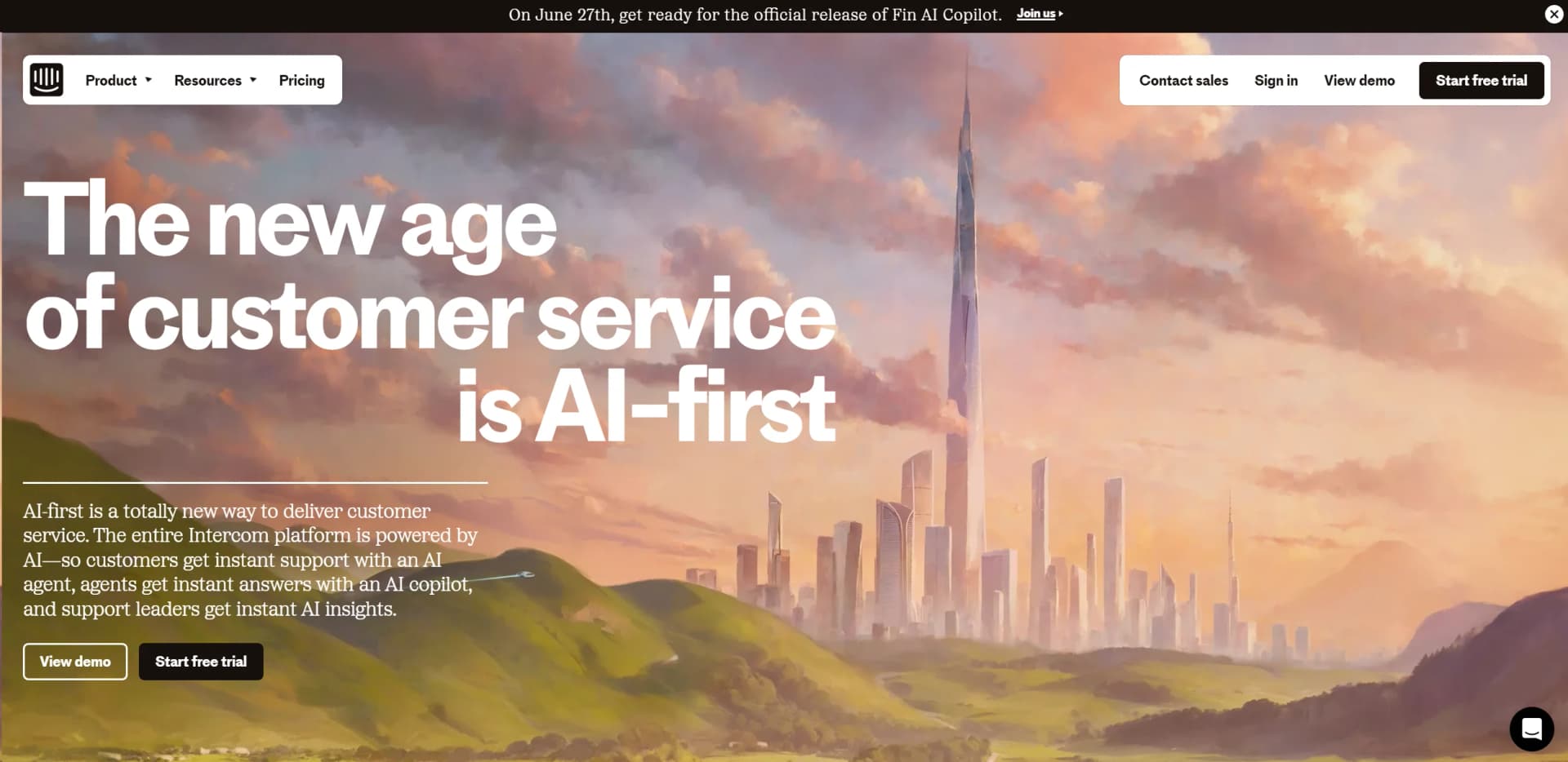 Intercom screenshot