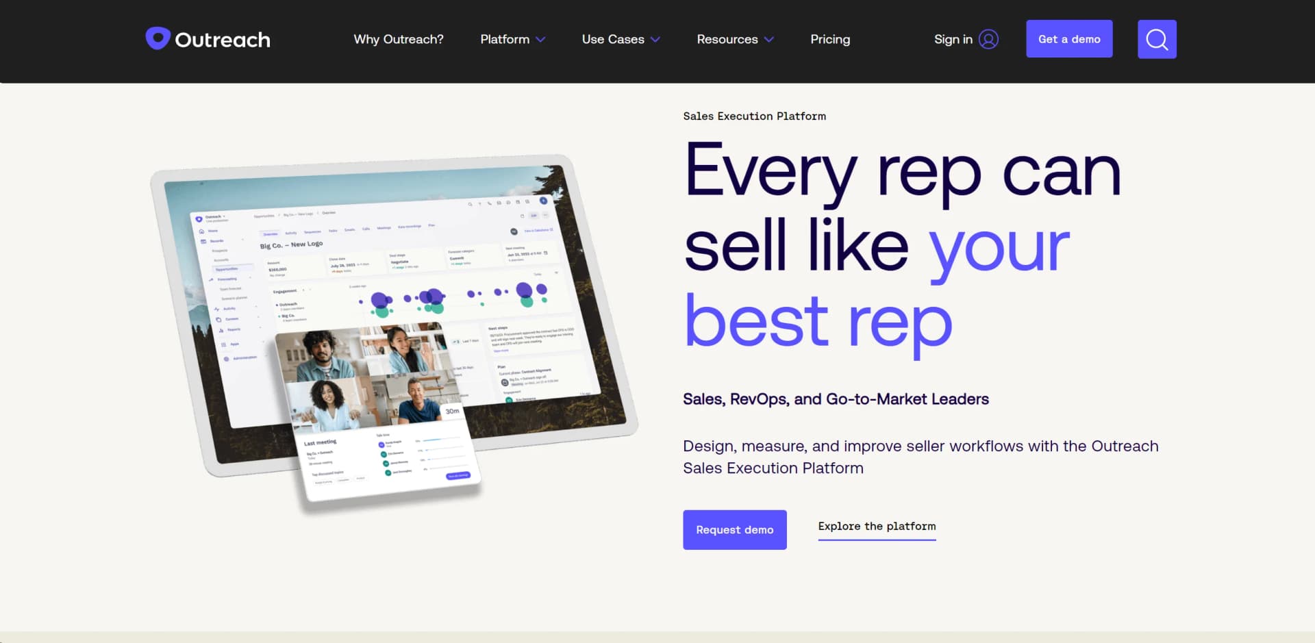 Outreach screenshot