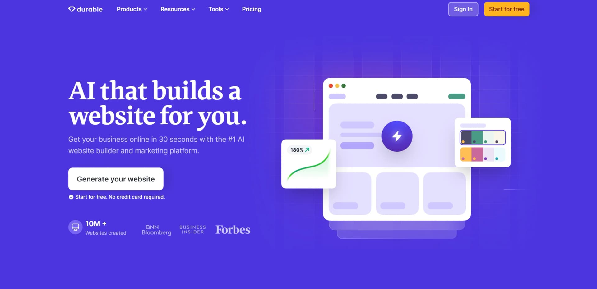 Durable.co screenshot