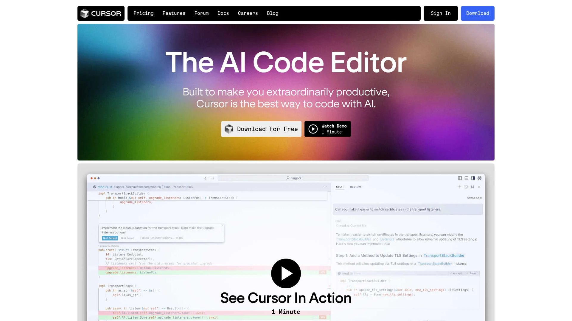 Cursor screenshot