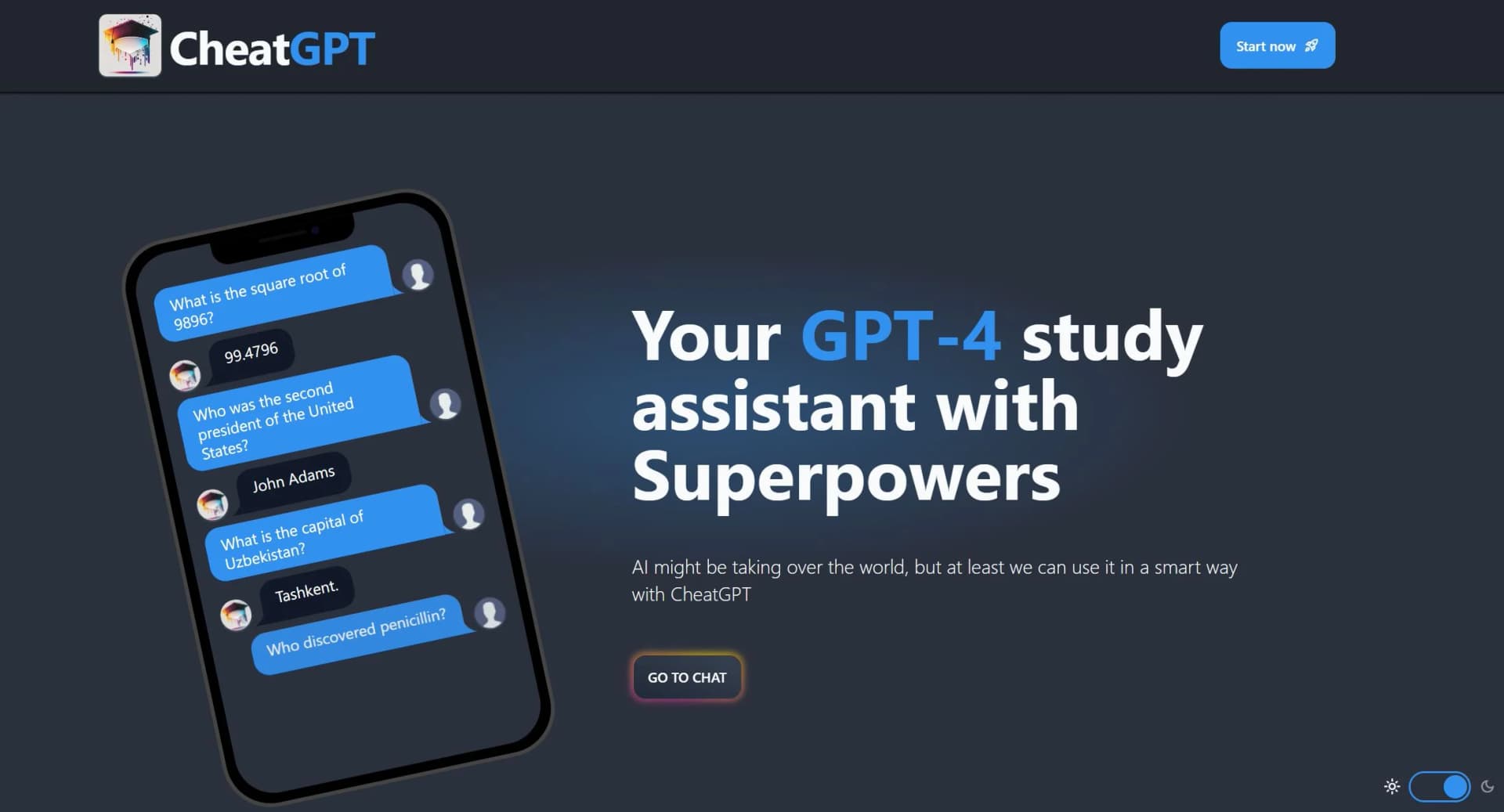 CheatGPT screenshot