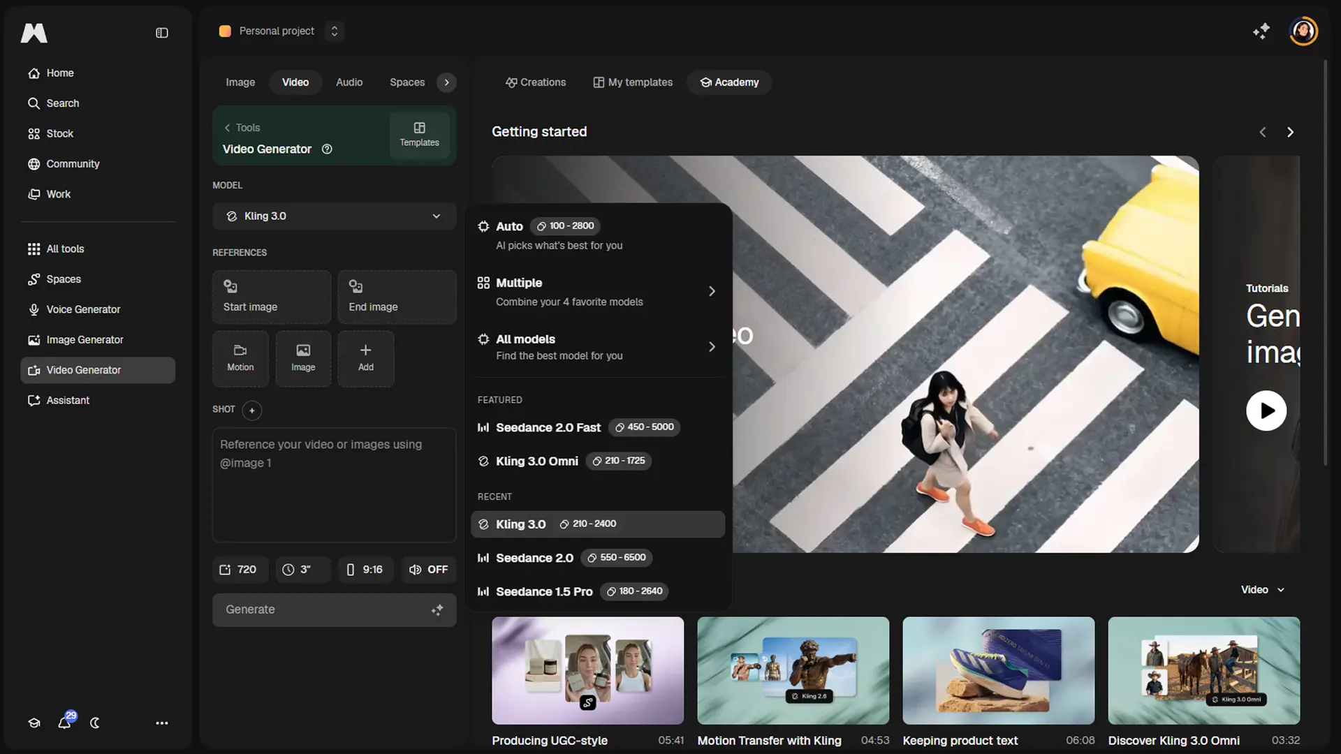 Magnific AI Video Generator screenshot
