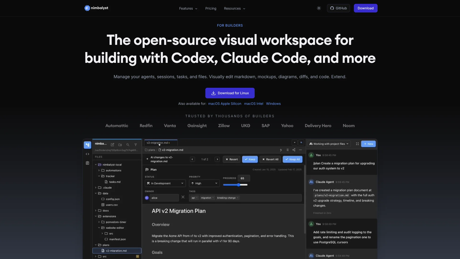 Nimbalyst screenshot