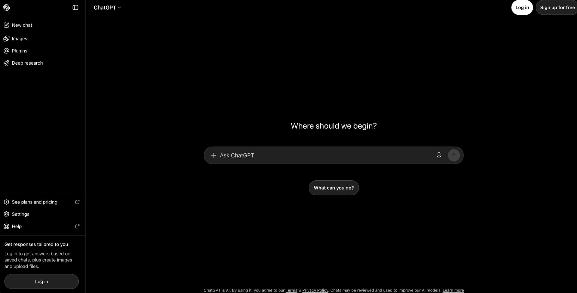 ChatGPT screenshot