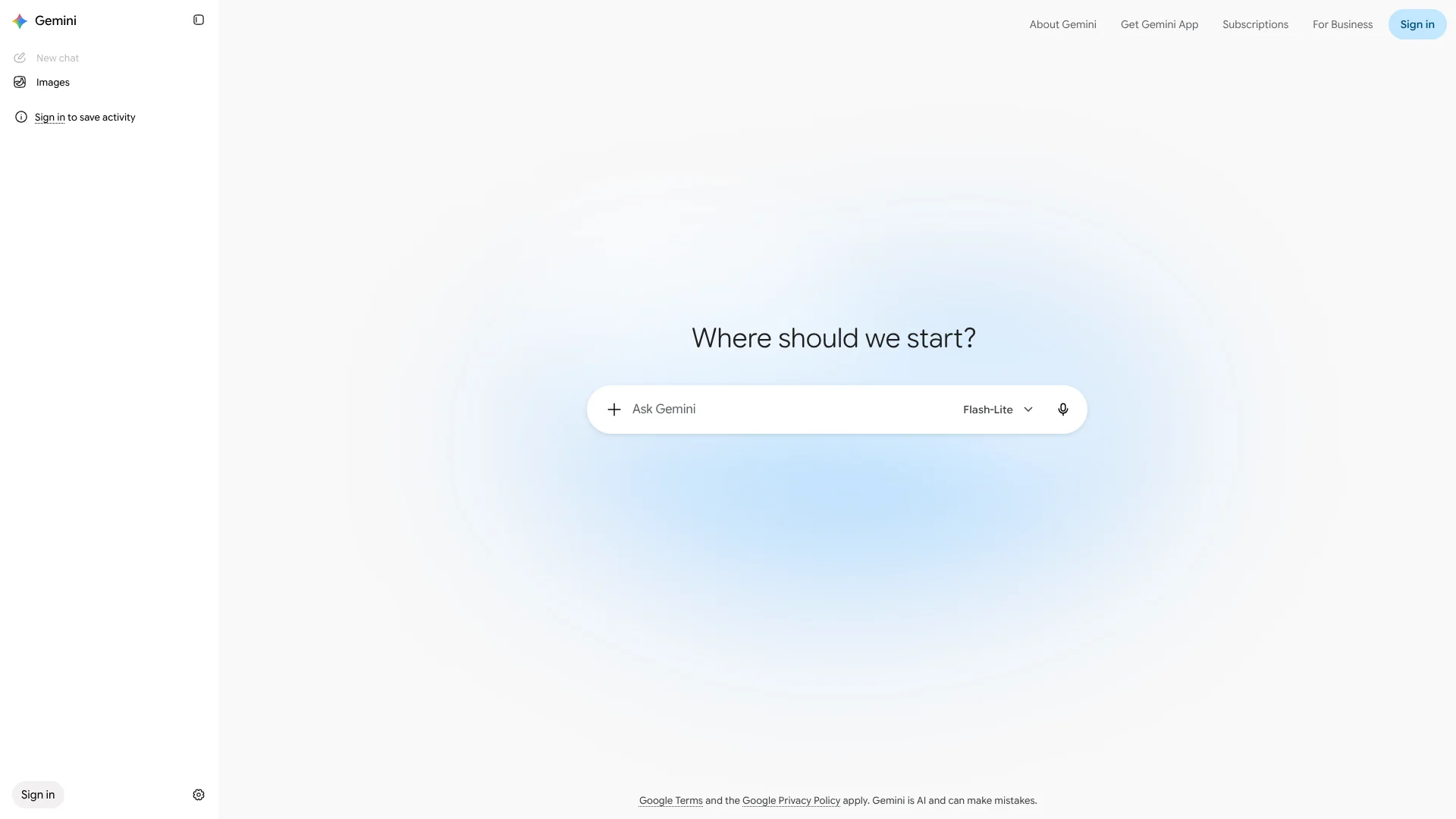 Google Gemini screenshot